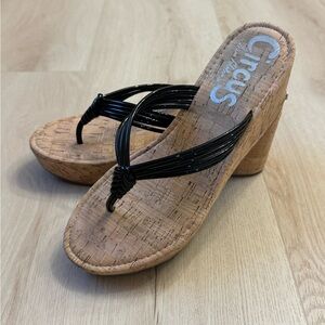 Circus by Sam Edelman Black Wedge Sandals